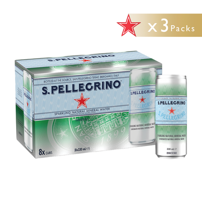 San Pellegrino Sparkling Natural Mineral Water - 330ml x 24