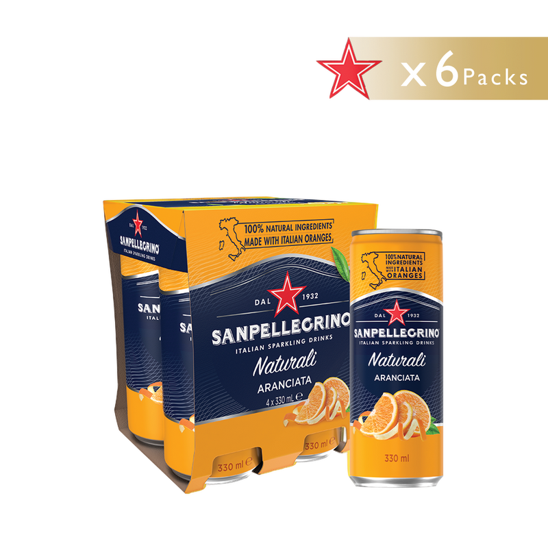 Sanpellegrino Aranciata Sparkling Juice - 330ml x 24 (Orange)