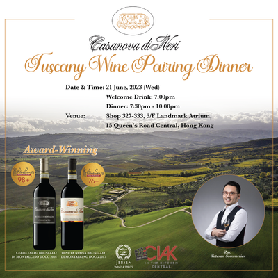JWS x Casanova di Neri Tuscany Wine Pairing Dinner @CIAK IN THE KITCHEN