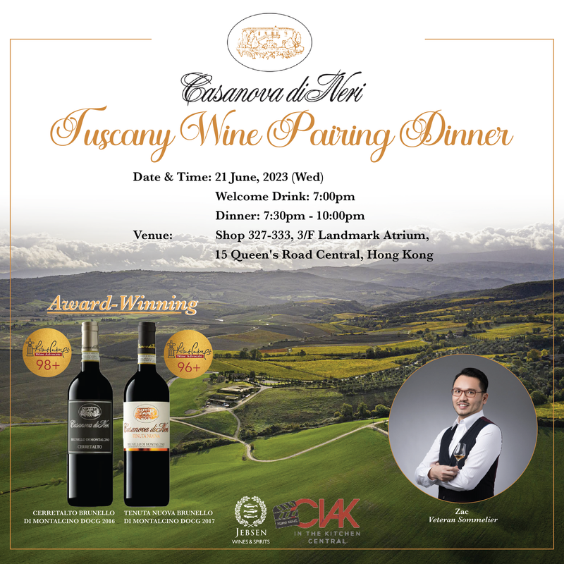 JWS x Casanova di Neri Tuscany Wine Pairing Dinner @CIAK IN THE KITCHEN