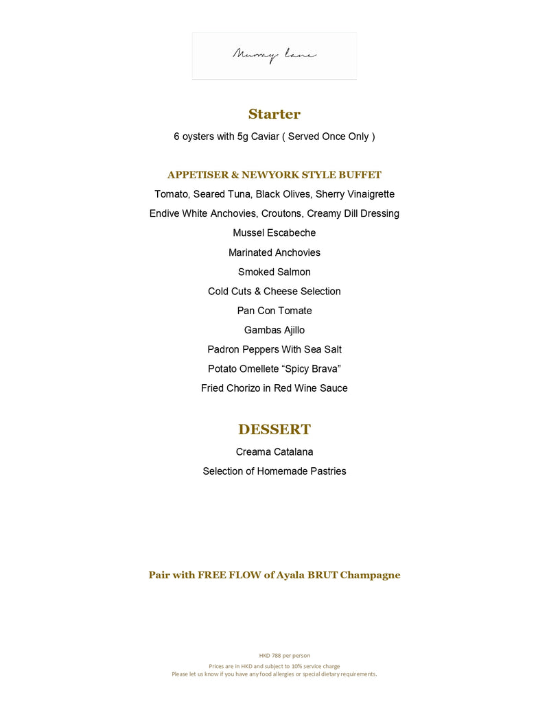 JWS x The Murray TIMELESS New York Series - Ayala Champagne Pairing with Oyster and Caviar