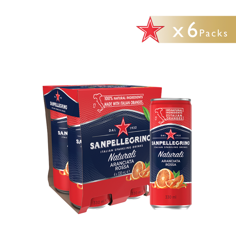 聖沛黎洛Aranciata Rossa有氣果汁 - 330ml x 24 (血橙味)