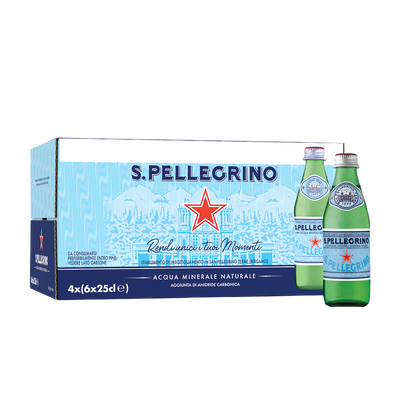 San Pellegrino Sparkling Natural Mineral Water - 250ml x 24