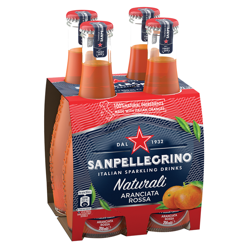 Sanpellegrino Aranciata Rossa Sparkling Juice - 200ml x 24 (Blood Orange)