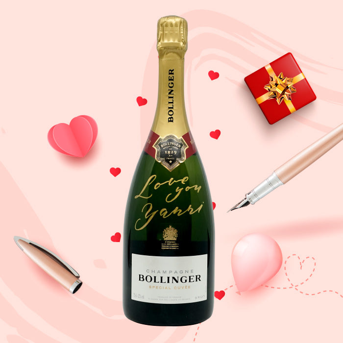 「Be My Valentine」Customized Calligraphy Wine - Bollinger Special Curvee (750ml)