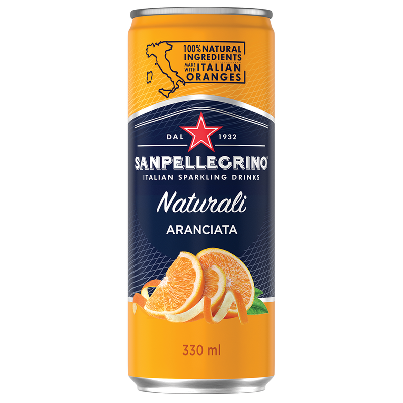 Sanpellegrino Aranciata Sparkling Juice - 330ml x 24 (Orange)
