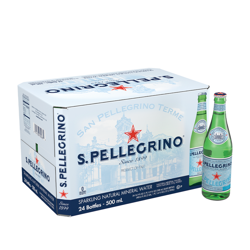San Pellegrino Sparkling Natural Mineral Water - 500ml x 24